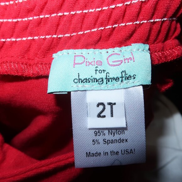 Pixie Girl by Chasing Fireflies Boutique Red White Ruffled Knit Maxi Dress sz 2T - Picture 6 of 6